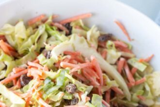 New Addiction Alert! Creamy Carrot, Apple & Raisin Coleslaw You Can’t Stop Eating